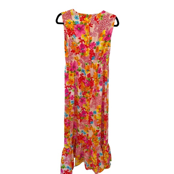 Vintage Retro Flower Power Sun Fashions of Hawaii Floral Maxi Dress Size 10 MINT - Picture 12 of 16